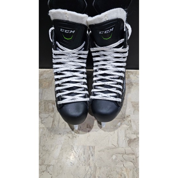 CCM Ribcor 8XT Hockey Skates Black Silver Green Youth Size 6 - Picture 10 of 10